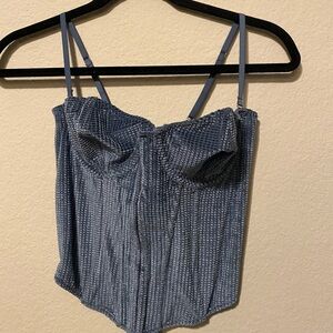 Urban Outfitters Blue Crop Top